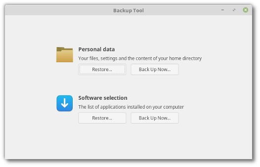 backup tool in linux mint