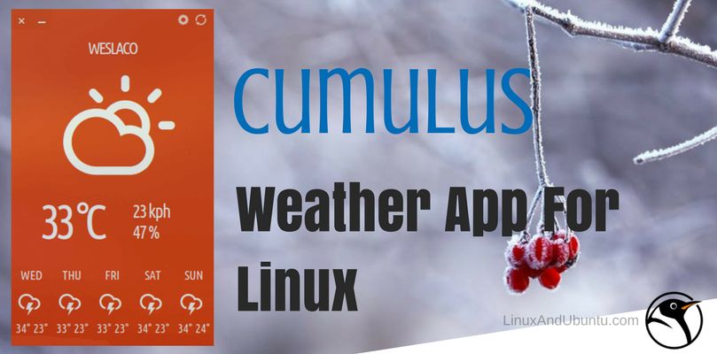 cumulus weather app for linux desktop