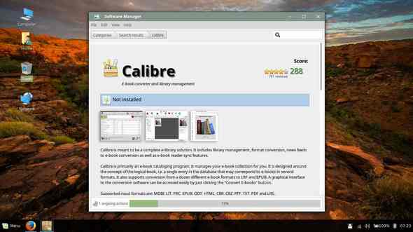 how to install calibre from software center