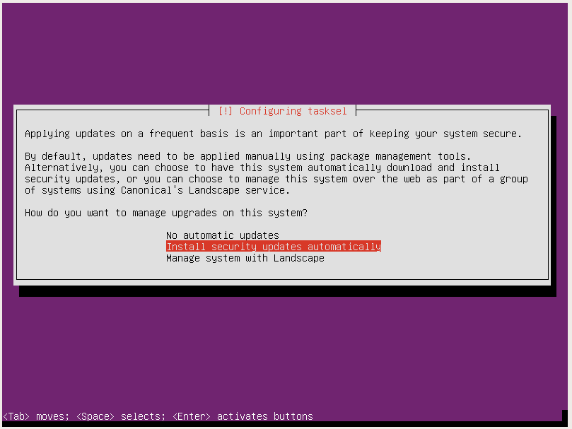ubuntu server setup install updates