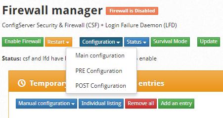 cwp firewall manager configurations