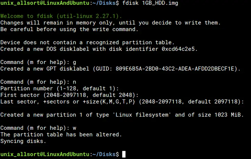 fdisk linux partitioning tool