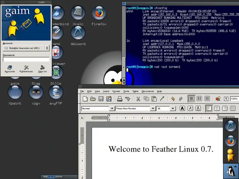 feather linuxpng