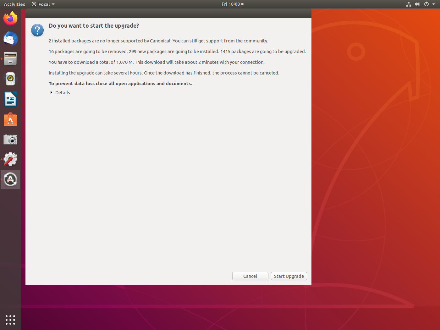 Confirm Ubuntu upgrade