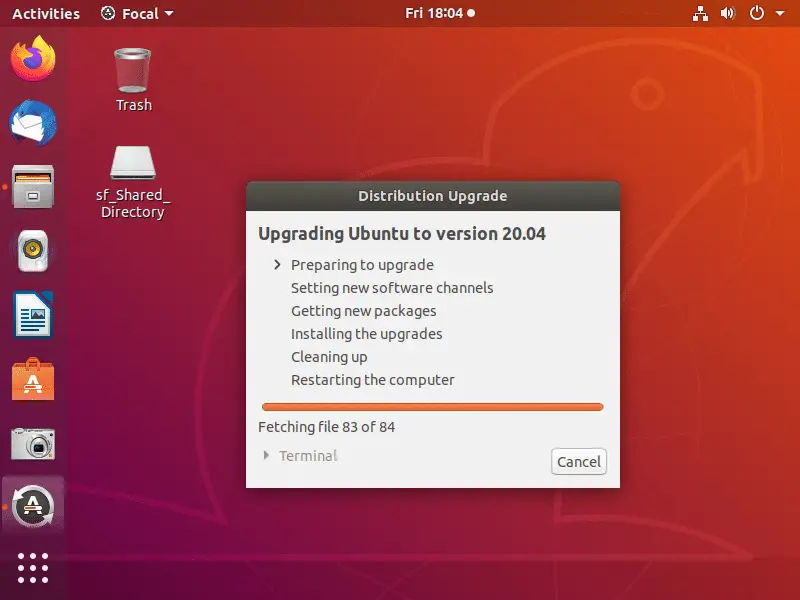 Ubuntu 20.04 upgrade steps