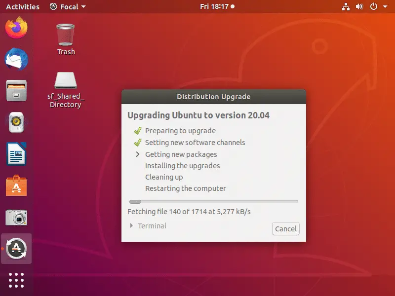 Ubuntu 20.04 upgrading