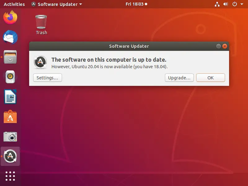 Ubuntu software updater