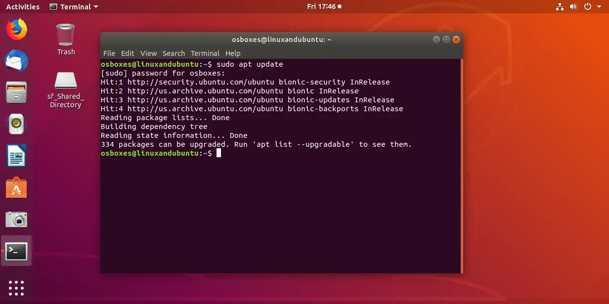 Update Ubuntu before upgrade