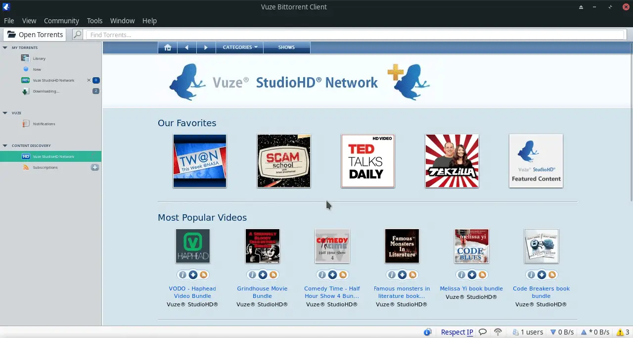 Vuze StudioHD Network