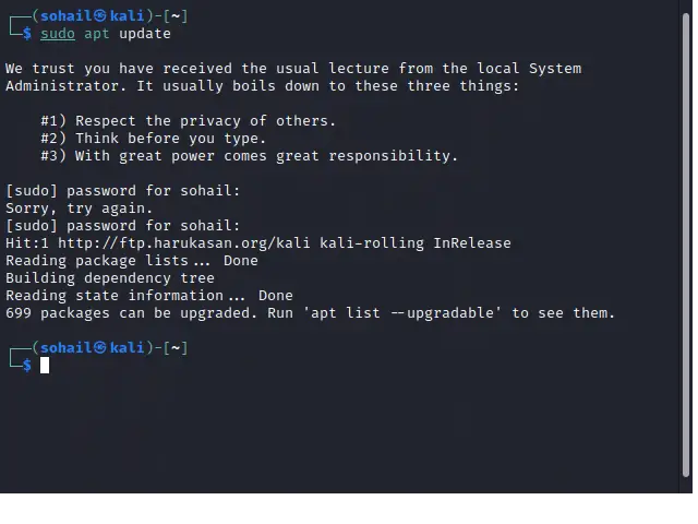 Update Kali Linux
