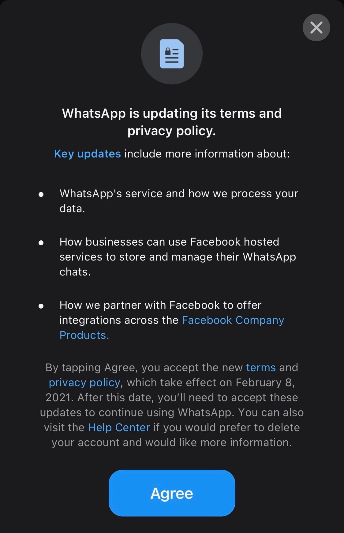 WhatsApp Policy Updates