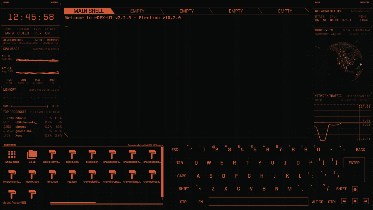 eDEX UI apollo notype