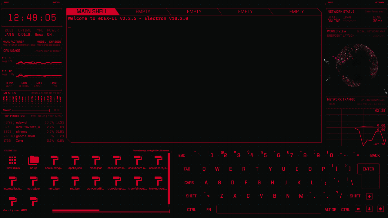 eDEX UI red theme