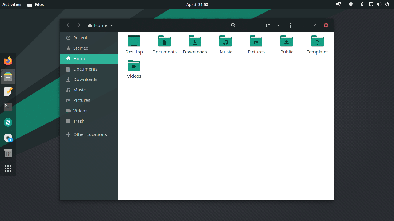 Manjaro Gnome filemanager