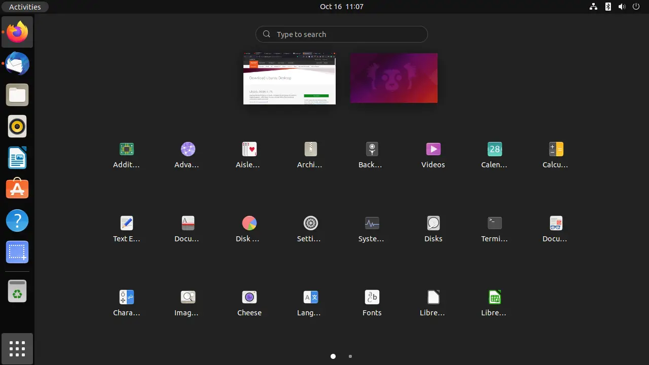 Gnome overview
