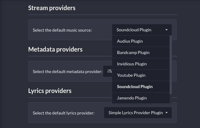 Nuclear stream providers