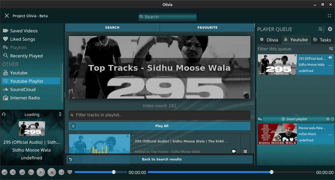 Search YouTube playlist