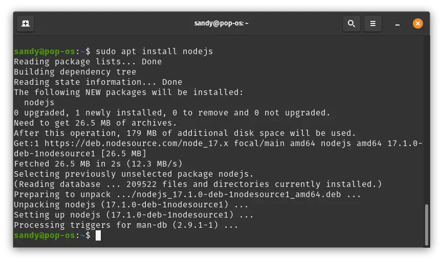 Install Node.js in Ubuntu