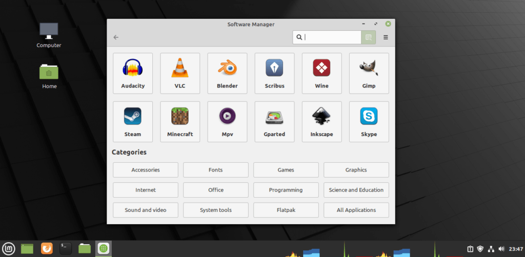 Cinnamon desktop environment
