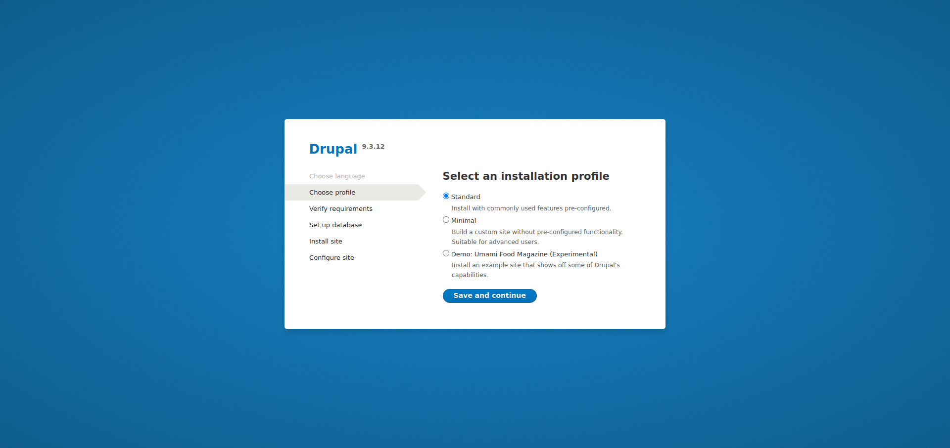 Drupal installation profile